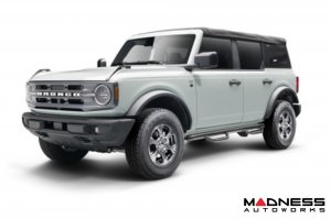 Ford Bronco Side Steps - 4 Door - 3" Nerf Step Bars - Textured Black - N Fab 